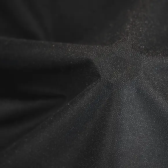 Lainière Paris Entretela termocolante tricotada opaca preta 46 g/m² - 2