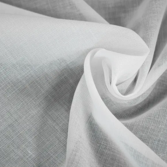 DHJ Entretela cosida blanca semitransparente para camisas, 75 g/m² - 1