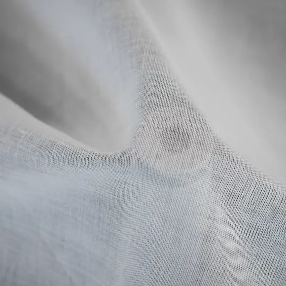 DHJ Entretela cosida blanca semitransparente para camisas, 75 g/m² - 2