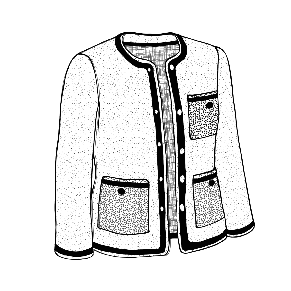 Lainière Paris Black fusible semi-transparent knitted interfacing 33 g/m²