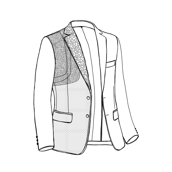 Bertero naturfarbene einnähbare halbtransparente Leinwand-Einlage 205 g/m² - 5