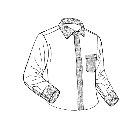 DHJ Entretela cosida blanca opaca para camisas 185 g/m² - 5