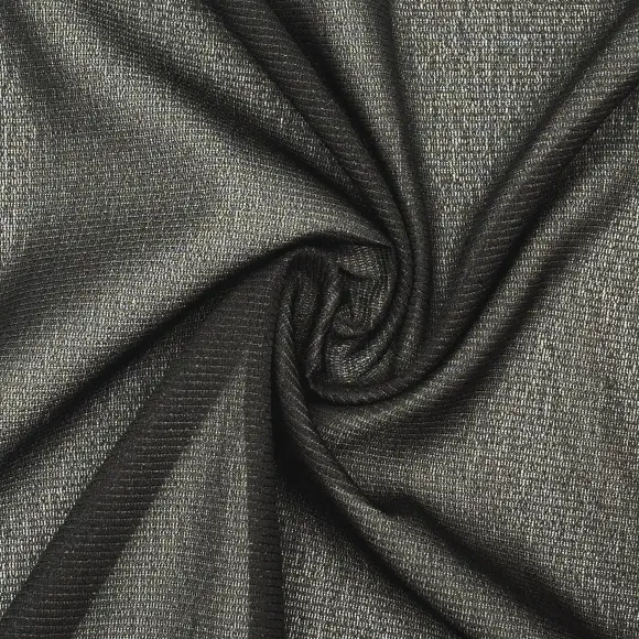 Fixierbar Halbtransparent Schwarz Kettengewirke mit Schussfaden 47 g/m² - Lainière Paris