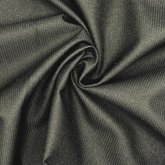 Fixierbar Blickdicht Schwarz Kettengewirke mit Schussfaden 90 g/m² - Lainière Paris