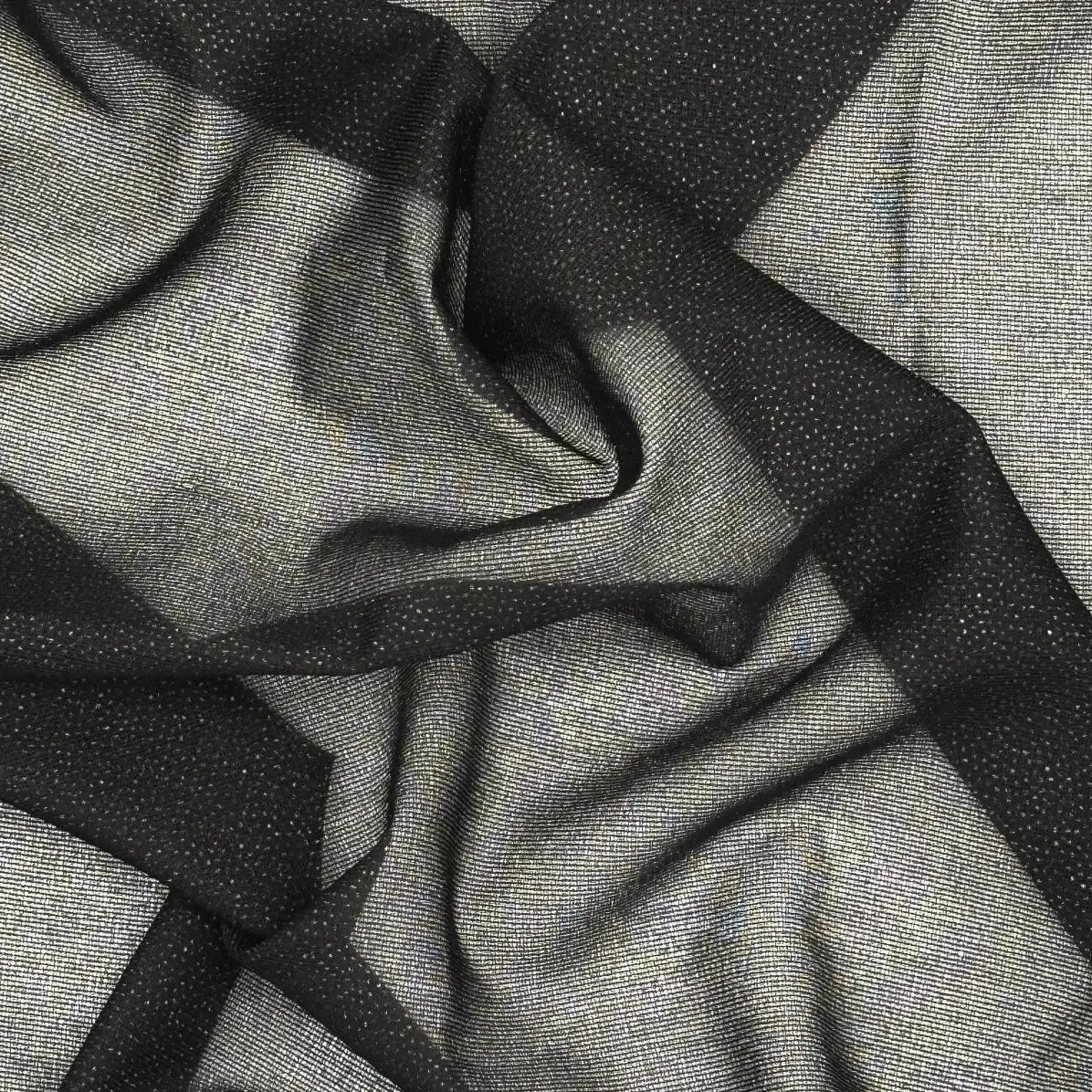 Fusible interfacing Transparent Black Warp knit weft inserted 26 g/m² - Lainière Paris
