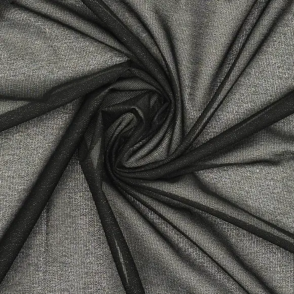 Termoadesivo Trasparente Nero a maglia 30 g/m² - Lainière Paris
