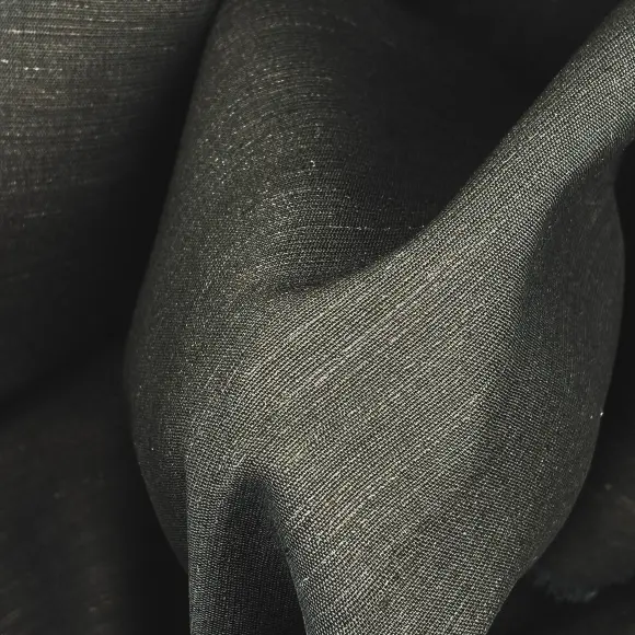 Sew-in interfacing Opaque Black Plain Weave 155 g/m² - Bertero - 2