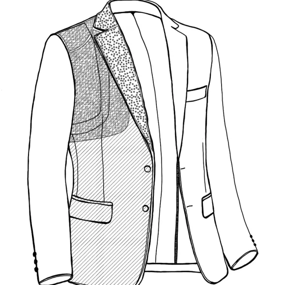 Sew-in interfacing Opaque Black Plain Weave 155 g/m² - Bertero - 5