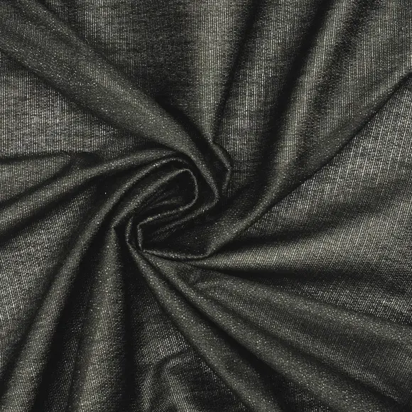 Thermocollant Opaque Noir Tricoté insertion de trame 75 g/m² - Lainière Paris