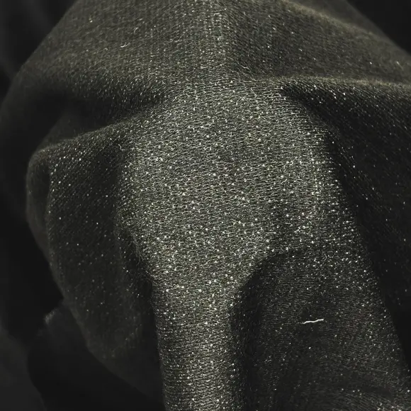 Thermocollant Opaque Noir Tricoté insertion de trame 75 g/m² - Lainière Paris - 2