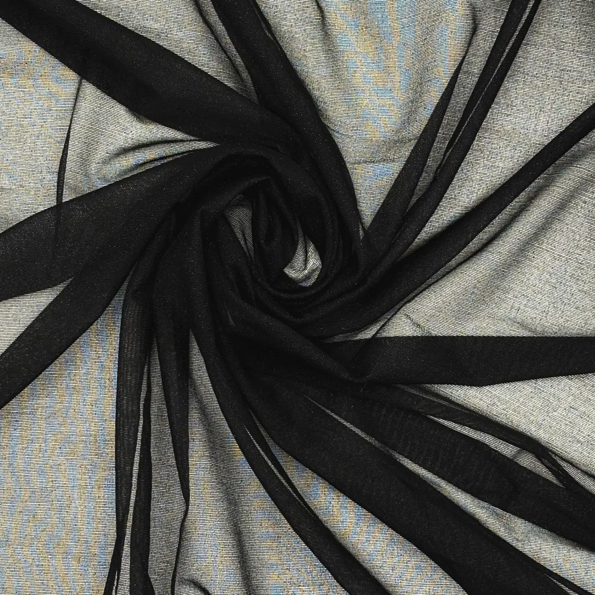 Termoadesivo Trasparente Nero Trama in maglia d'ordito inserita 17 g/m² - Lainière Paris