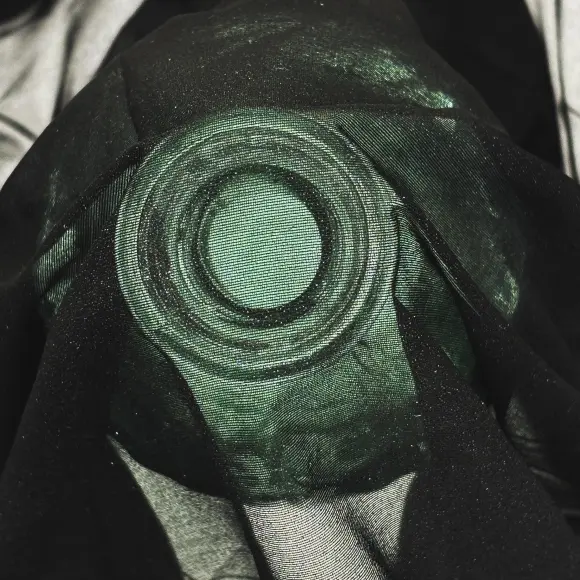 Termoadesivo Trasparente Nero Trama in maglia d'ordito inserita 17 g/m² - Lainière Paris - 2