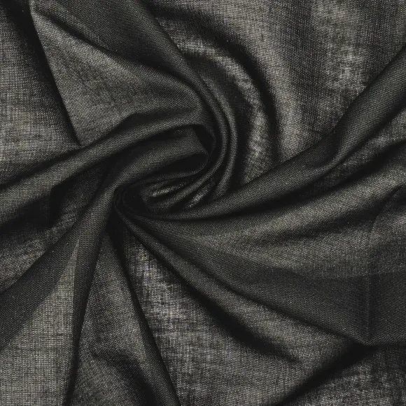 Fixierbar Blickdicht Schwarz Leinwandbindung 93 g/m² - Lainière Paris
