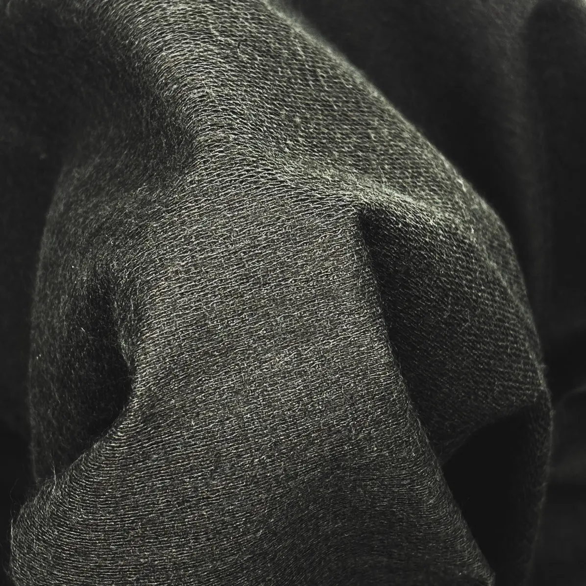 Fixierbar Blickdicht Schwarz Kettengewirke mit Schussfaden 97 g/m² - Lainière Paris