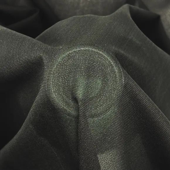 Fixierbar Halbtransparent Schwarz Kettengewirke mit Schussfaden 36 g/m² - Lainière Paris - 2