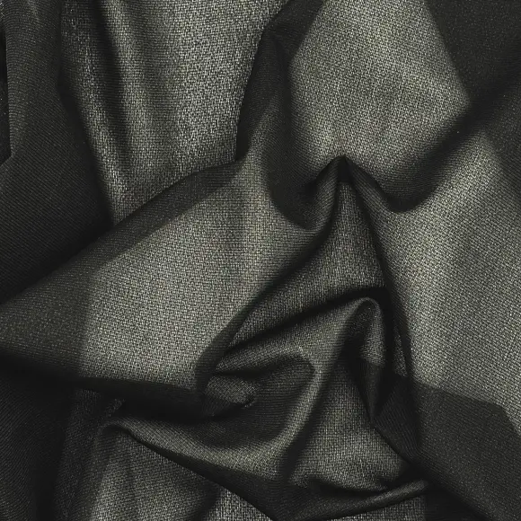Fixierbar Halbtransparent Schwarz Kettengewirke mit Schussfaden 36 g/m² - Lainière Paris - 3