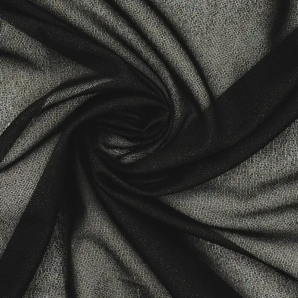 Thermocollant Semi-transparent Noir Tricoté insertion de trame 37 g/m² - Lainière Paris
