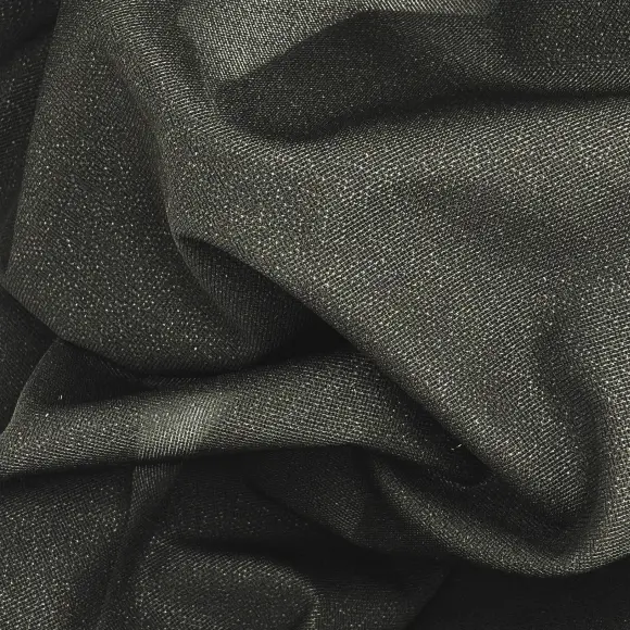 Fixierbar Halbtransparent Schwarz Kettengewirke mit Schussfaden 37 g/m² - Lainière Paris - 3