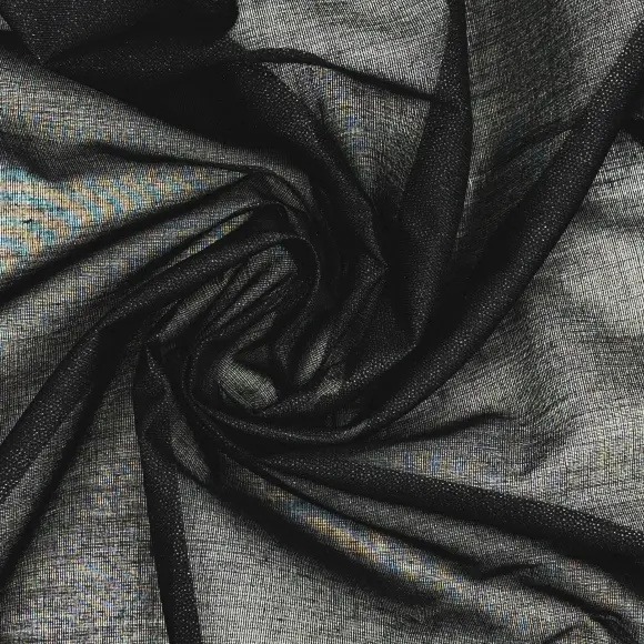 Fixierbar Blickdicht Schwarz Leinwandbindung 58 g/m² - DHJ