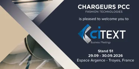 Chargeurs PCC Fashion Technologies will be attending CITEXT on September 29 and 30, 2026
