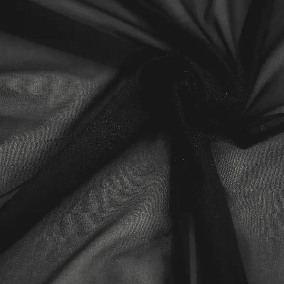 Lainière Paris Black fusible transparent knitted interfacing 30 g/m²
